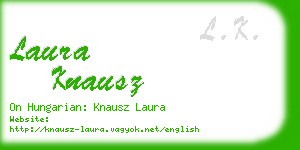 laura knausz business card